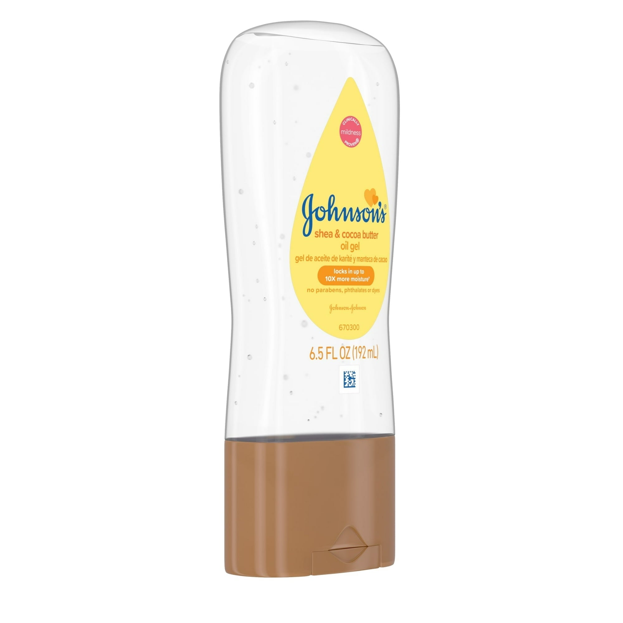 Johnson's Baby Body Moisturizing Oil Gel with Shea & Cocoa Butter, Nourishes, 6.5 fl oz