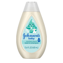 Johnson's baby wash & shampoo bottle, comfort touch, 13.6 fl oz (400 mL)