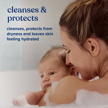 Johnson's baby wash & shampoo cleanses and protects with lather on baby's skin