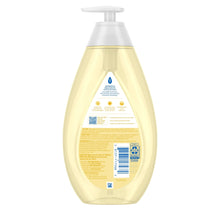 Johnson's baby head-to-toe wash & shampoo bottle back label with barcode