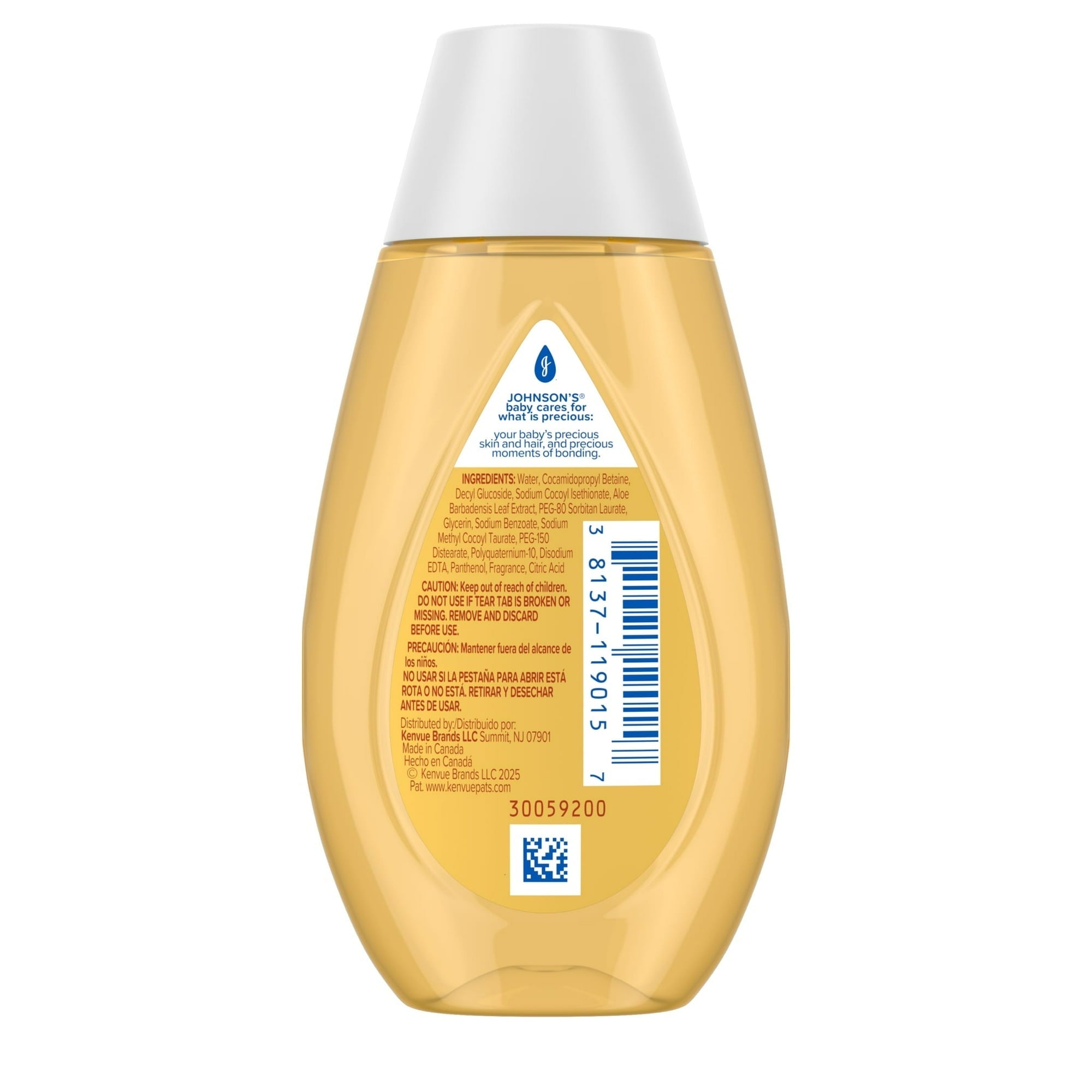 Johnson's Baby Shampoo with Aloe & Vitamin B5, Tear-Free, 3.4 fl. oz