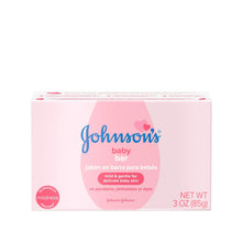 Johnson's baby bar soap box front, pink, 3 oz