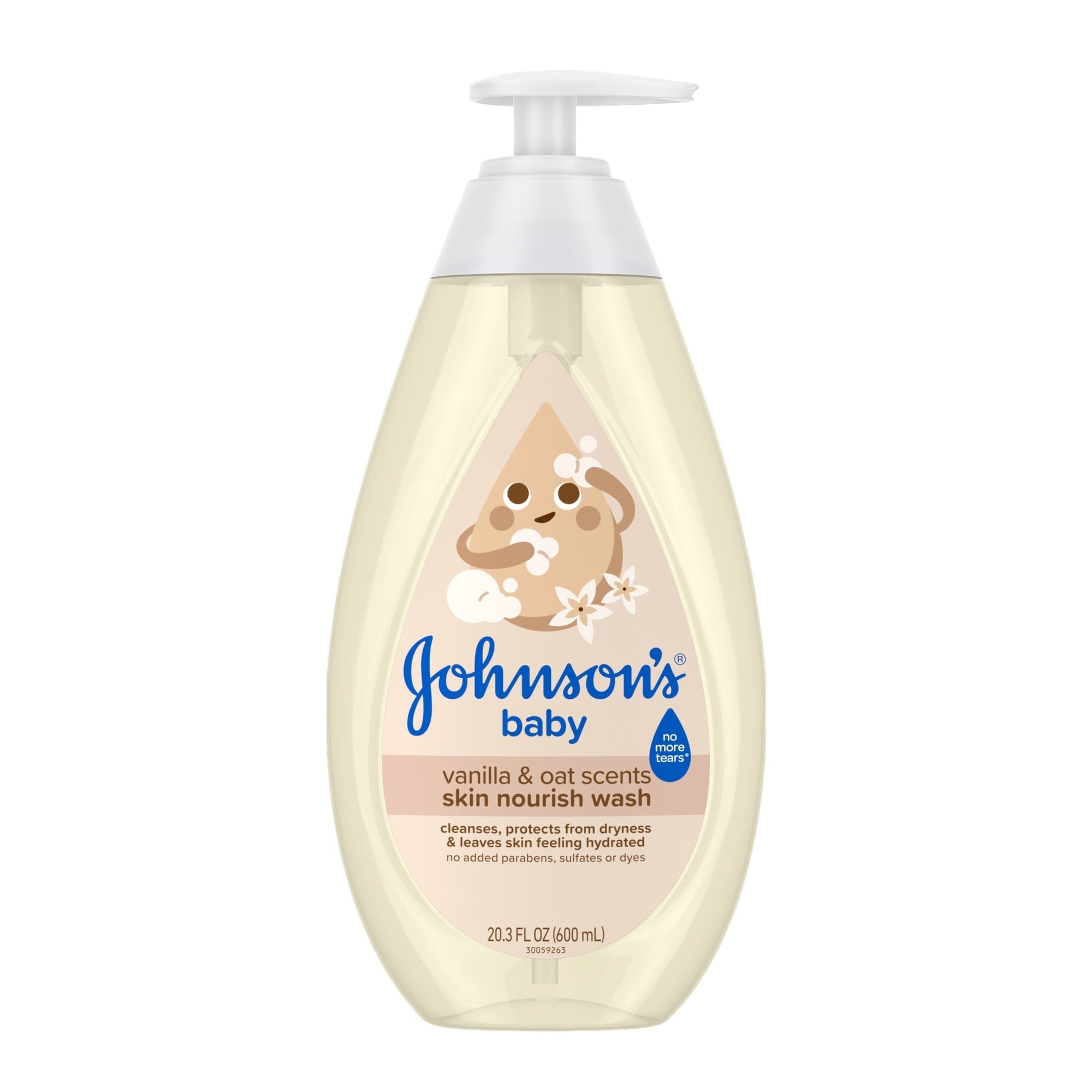 Johnson's Skin Nourish Baby Wash, Vanilla & Oat Scents, 20.3 fl. oz