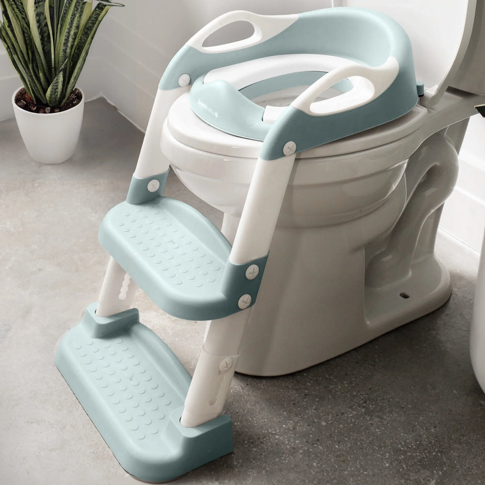 Jool Baby Potty Training Seat with 2 Step Ladder for Toddlers â€“ Splash Guard, Adjustable Height (Gray) - USA MEGA SHOP