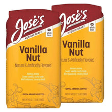 Jose’s Vanilla Nut whole bean coffee bags, 2-pack, medium roast