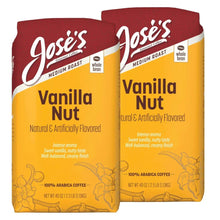 Jose’s Vanilla Nut whole bean coffee bags, medium roast, 2-pack