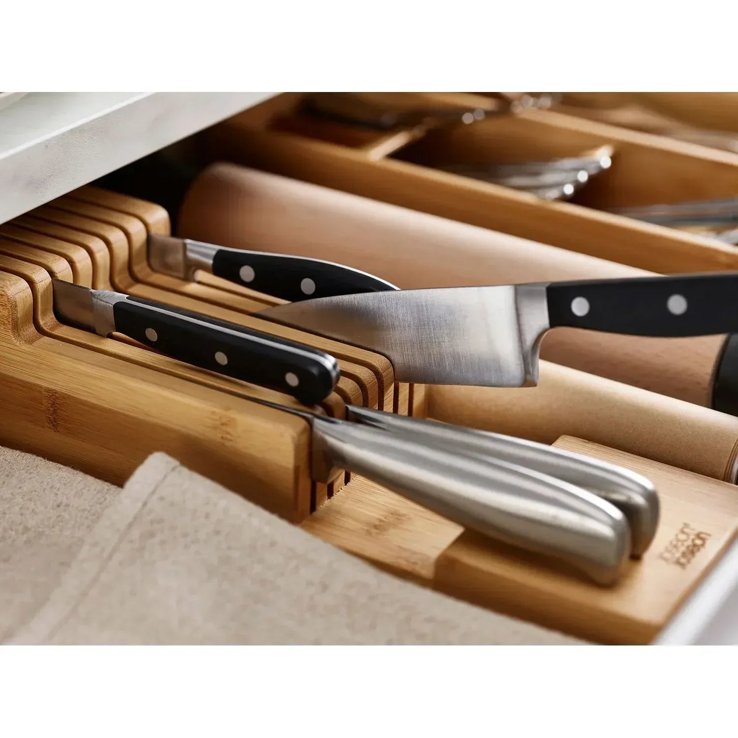 Joseph Joseph DrawerStore Bamboo 2-tier Knife Organizer