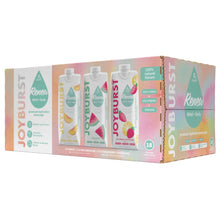 Joyburst hydration drink variety pack carton, 18-count assortment, side view