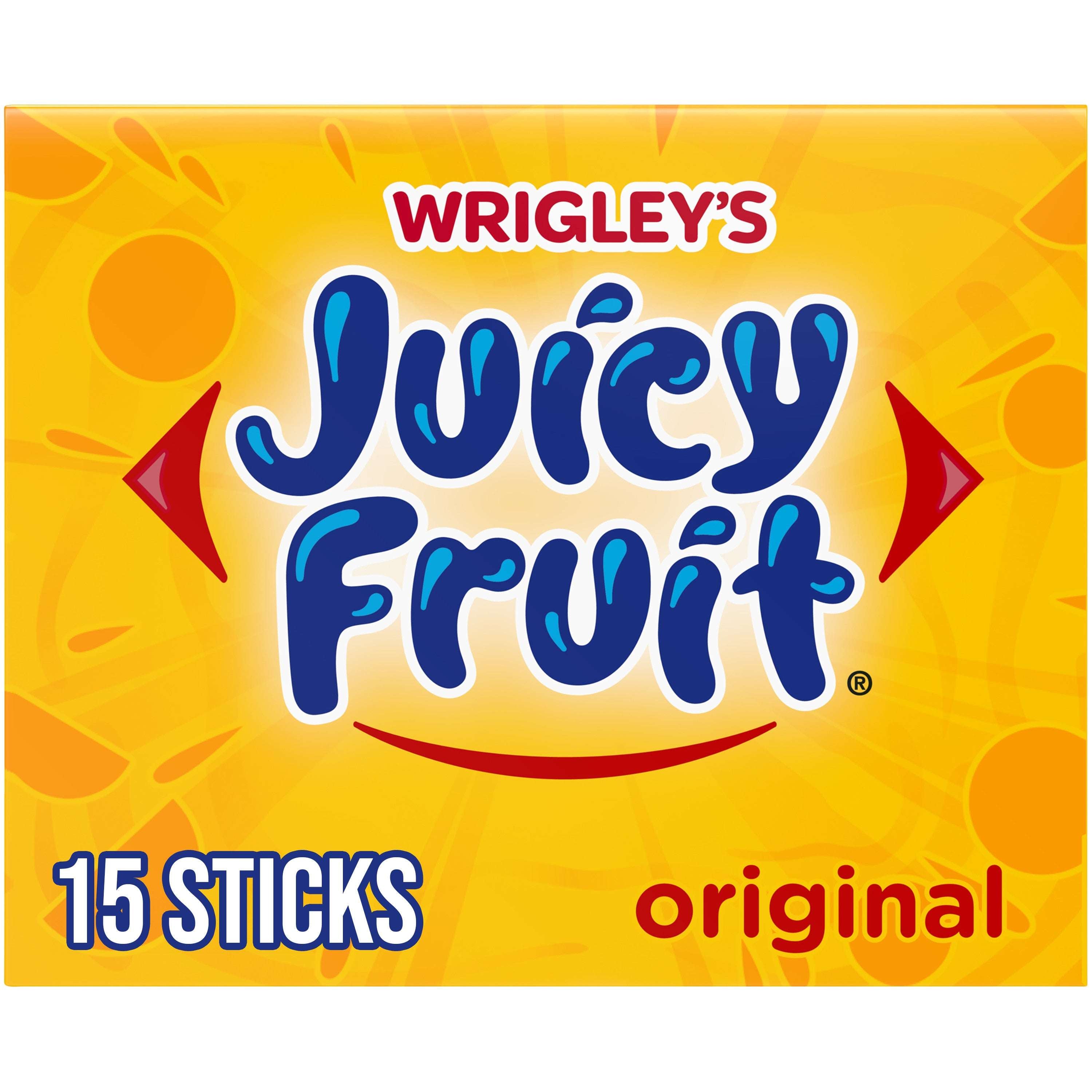 Juicy Fruit Original Bubble Gum, Single Pack - 15 Pieces