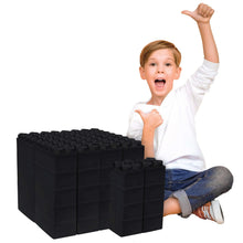 Jumbo black building block set with large rectangular blocks and a small block section