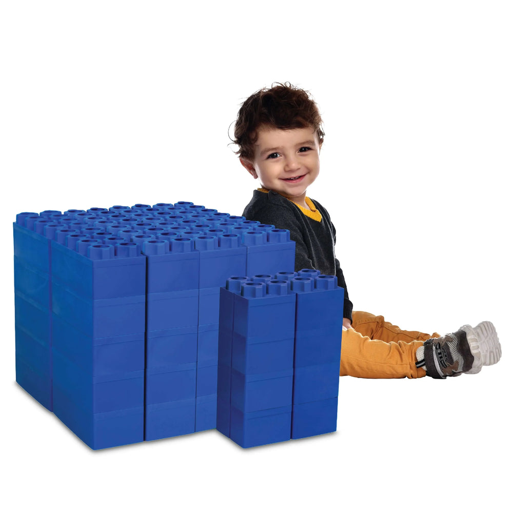 Jumbo Building Blocks - Black 48 pc Set for Kids Ages 3-8 for Indoor & Outdoor Play - USA MEGA SHOP
