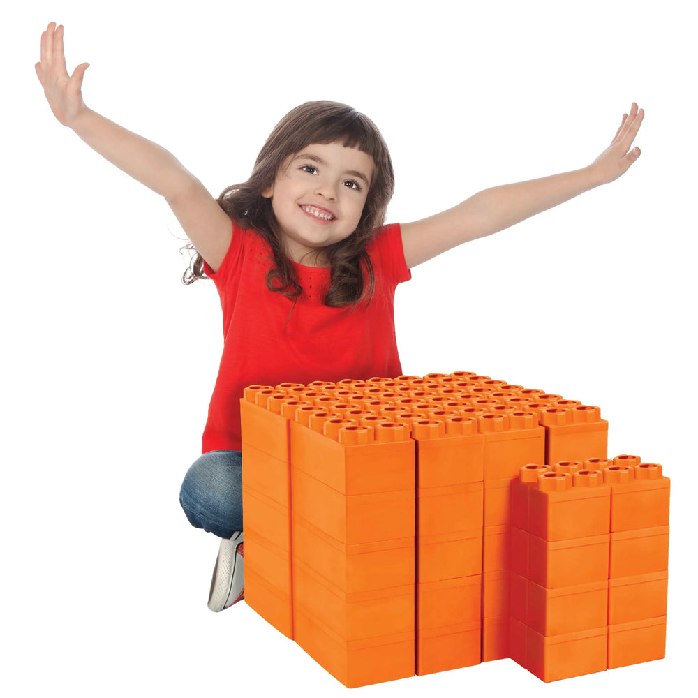 Jumbo Building Blocks - Black 48 pc Set for Kids Ages 3-8 for Indoor & Outdoor Play - USA MEGA SHOP