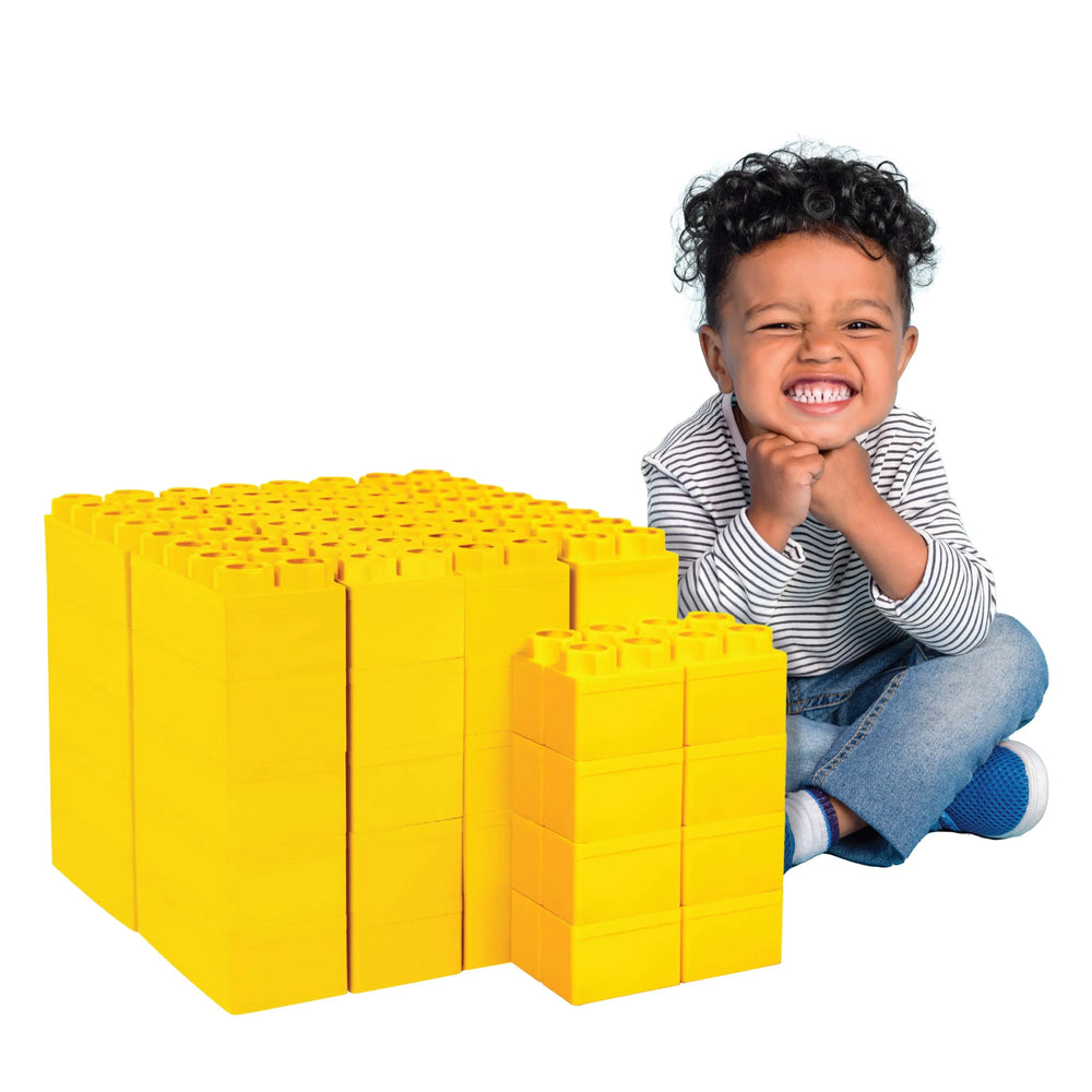 Jumbo Building Blocks - Black 48 pc Set for Kids Ages 3-8 for Indoor & Outdoor Play - USA MEGA SHOP