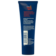 Beard wash tube back view with barcode and ingredient panel