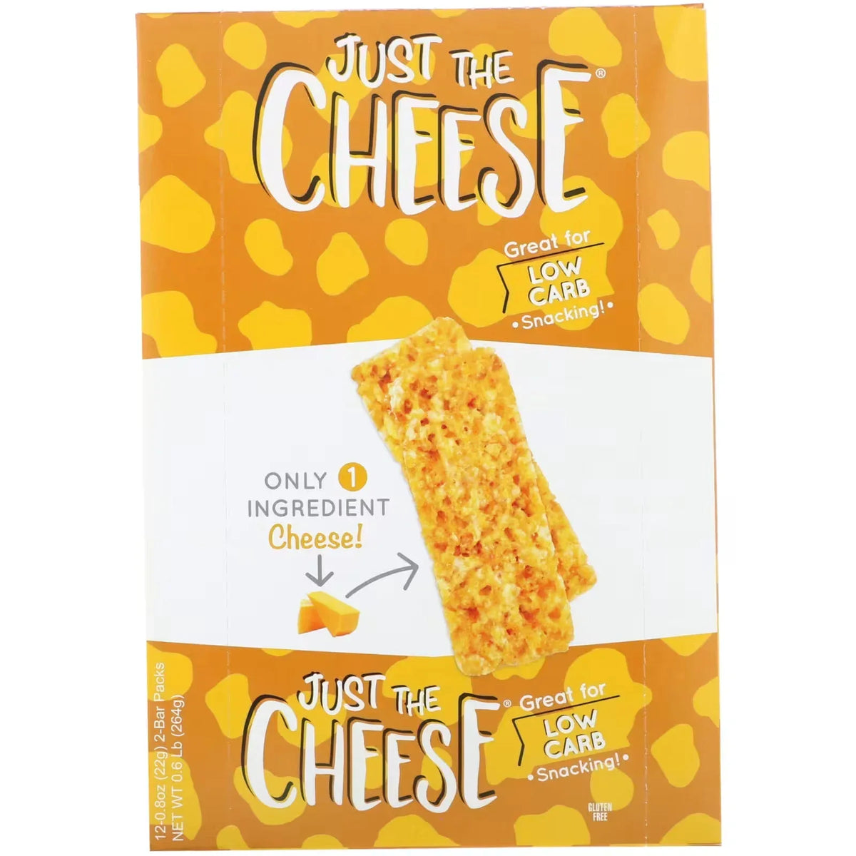 Just The Cheese, Aged Cheddar Bars, 12 Bars, 0.8 oz (22 g) - USA MEGA SHOP