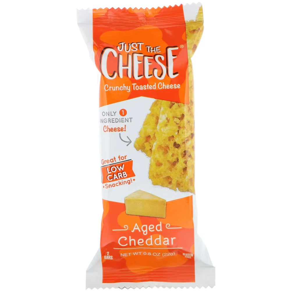 Just The Cheese, Aged Cheddar Bars, 12 Bars, 0.8 oz (22 g) - USA MEGA SHOP