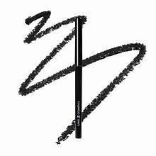 Black eyeliner swatch strokes with mascara applicator