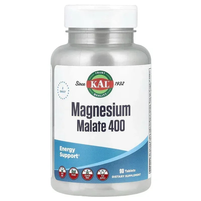 KAL, Magnesium Malate 400, 90 Tablets