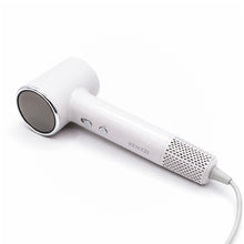 KENZZI ionic hair dryer, white with round nozzle and side vents, cord attached
