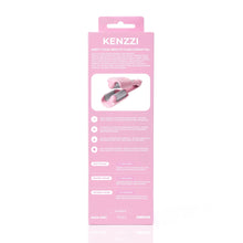 Pink product box back panel with small icons and diagram of the hair waver