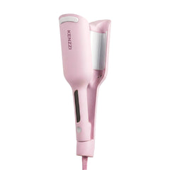 KENZZI Wave Styler 2-Barrel Hair Waver, 1.25 in, 6 Heat Settings, Pink