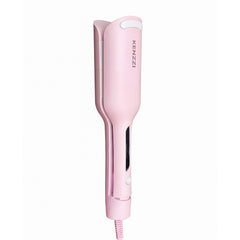 KENZZI Wave Styler 2-Barrel Hair Waver, 1.25 in, 6 Heat Settings, Pink
