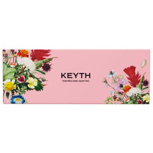 Pink floral KEYTH perfumed hand cream trio gift box