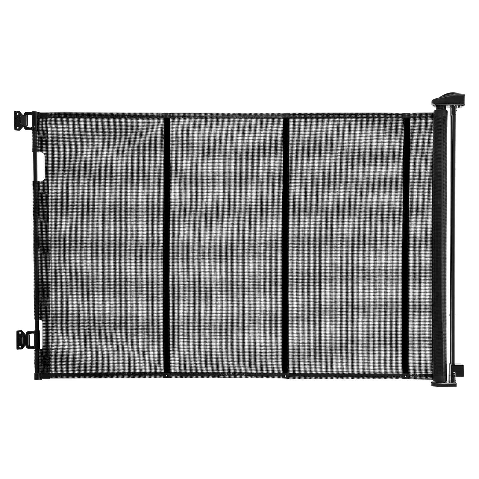KFFKFF Retractable Safety Gate,Reinforced Fiberglass Design,Adjustable Mesh Barrier for Babies & Pets,Width up to 120 inches,38.5 inches High