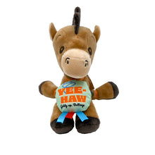 Bullseye plush activity toy with printed shirt