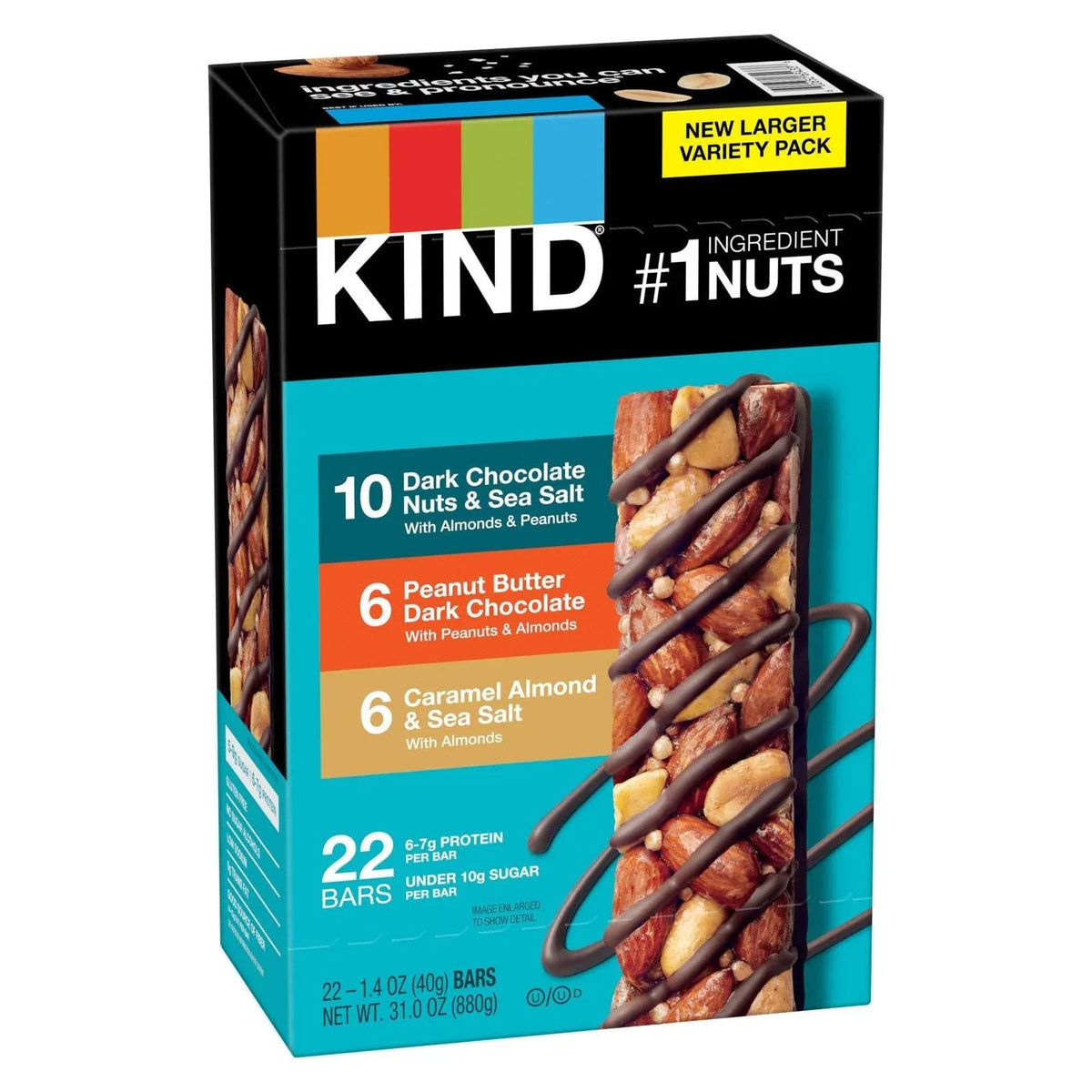 KIND Nut Bar, Variety Pack, 1.4 oz, 22-count - USA MEGA SHOP