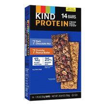 14-bar protein variety pack box showing Dark Chocolate Nut and Crunchy Peanut Butter