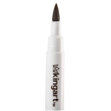 Fine line ink pen with black pointed nib and white body