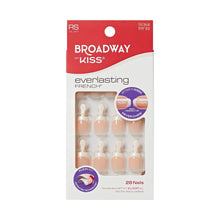 French tip press-on nails, white, short squoval, 28 nails, retail package