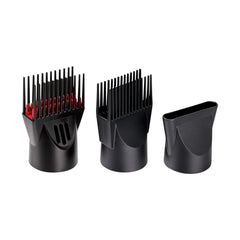 KISS Red Tourmaline Ceramic Hair Dryer with 4 Additional Styling Attachments, 1875 Watts, Red