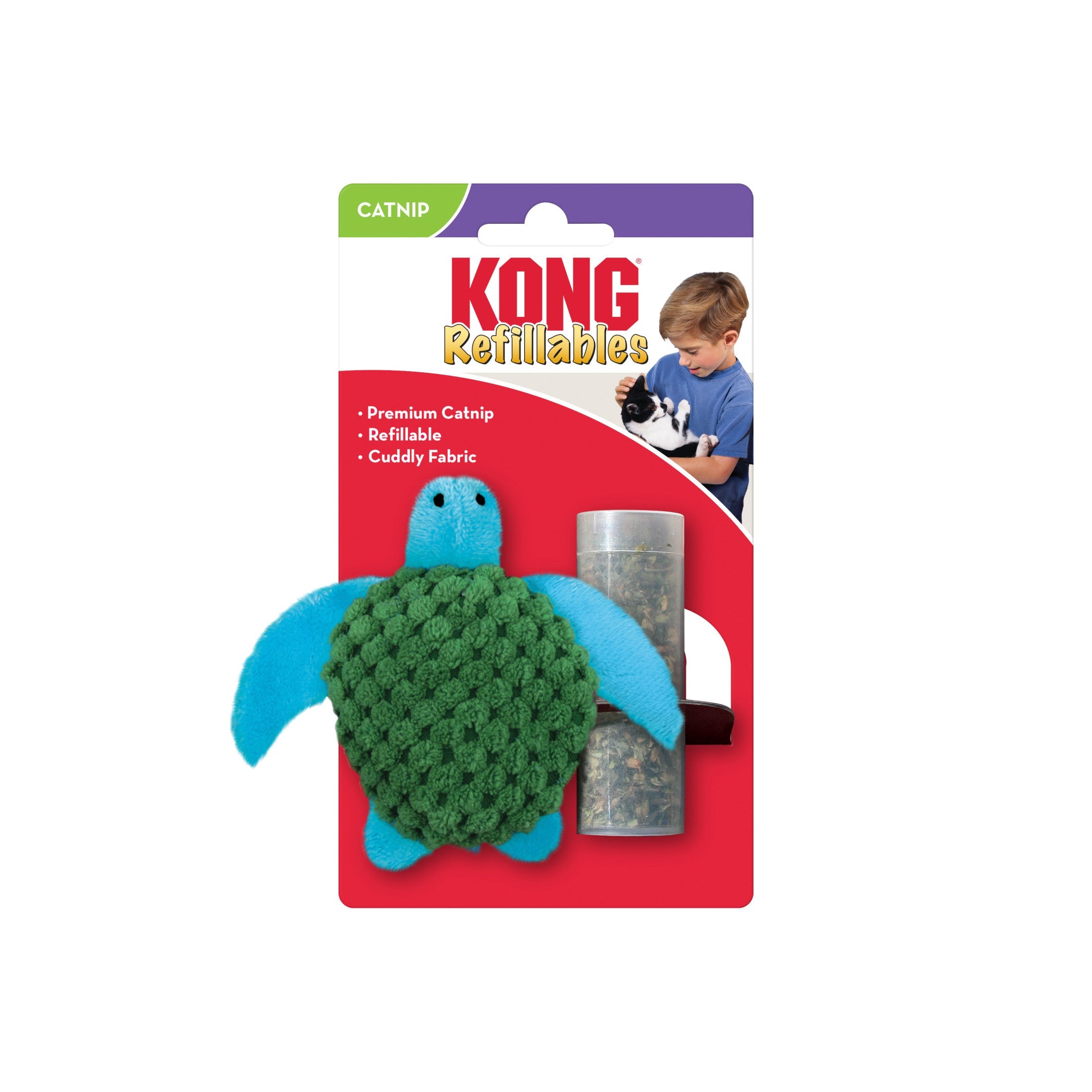 KONG® Refillables Catnip Toy, Beaver, with Premium North American Catnip