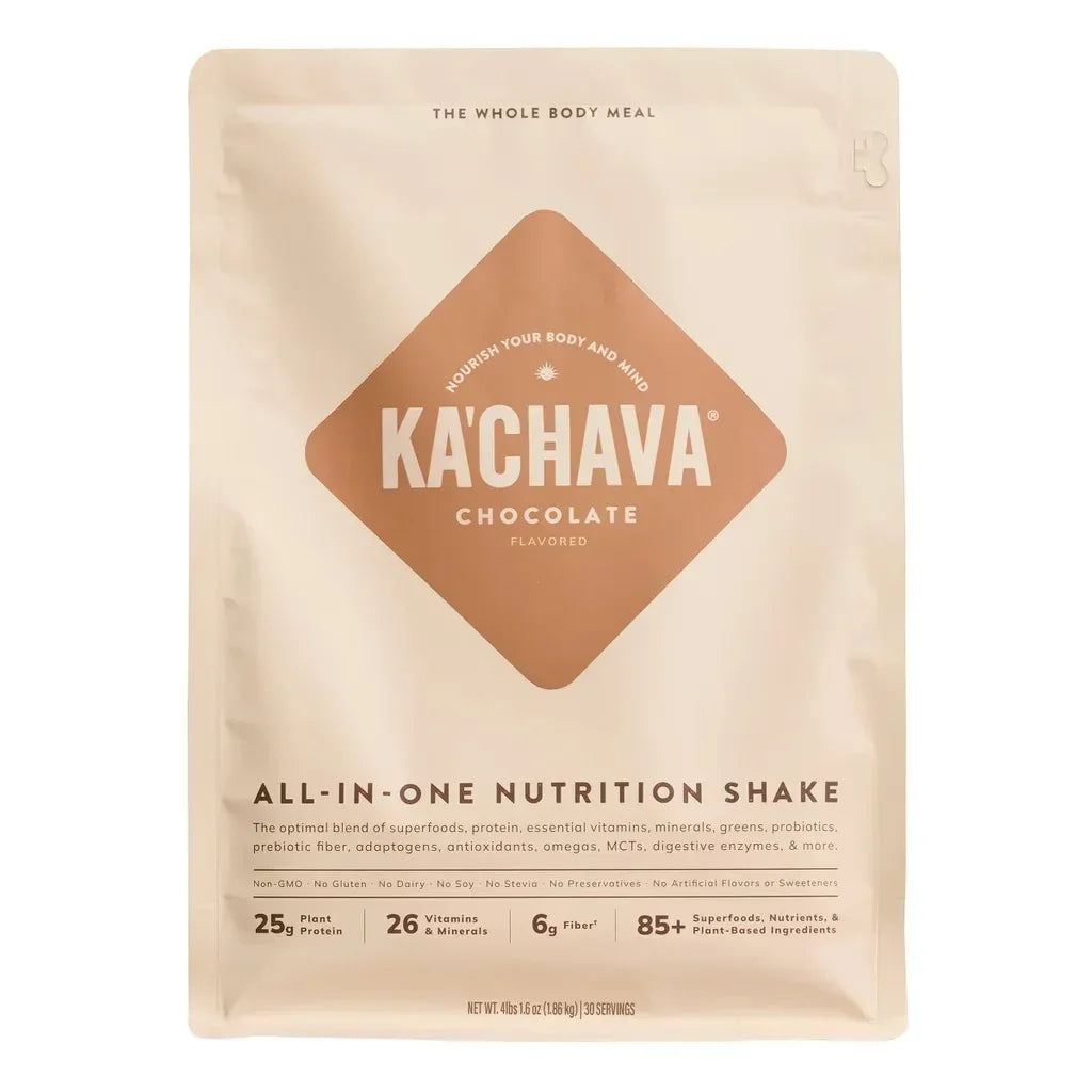 Ka'Chava All-In-One Nutrition Plant Based Shake, Chocolate, 30 Servings, 4.16 lbs