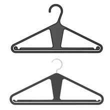 Black kangaroo hanger pair, front and back views