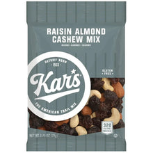 Kar's Raisin Almond Cashew Mix trail mix pouch with raisins and nuts