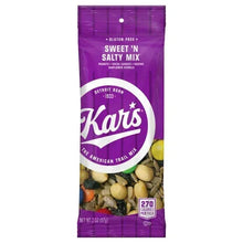 Sweet 'N Salty trail mix stand-up bag, purple with logo
