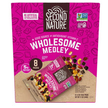 Gluten-free wholesome medley trail mix 8-pack box with brand and product graphic