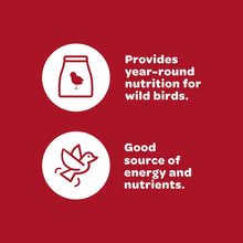 Wild bird food nutrition and energy icon badge