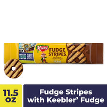 Keebler Fudge Stripes cookies single pack with 11.5 oz label on front
