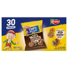 Keebler cookie multipack box showing Chips Deluxe Minis and M&M’s Minis