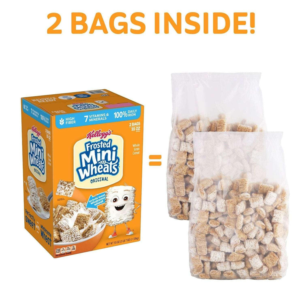 Kellogg's Frosted Mini-Wheats Breakfast Cereal, 55 oz. - USA MEGA SHOP