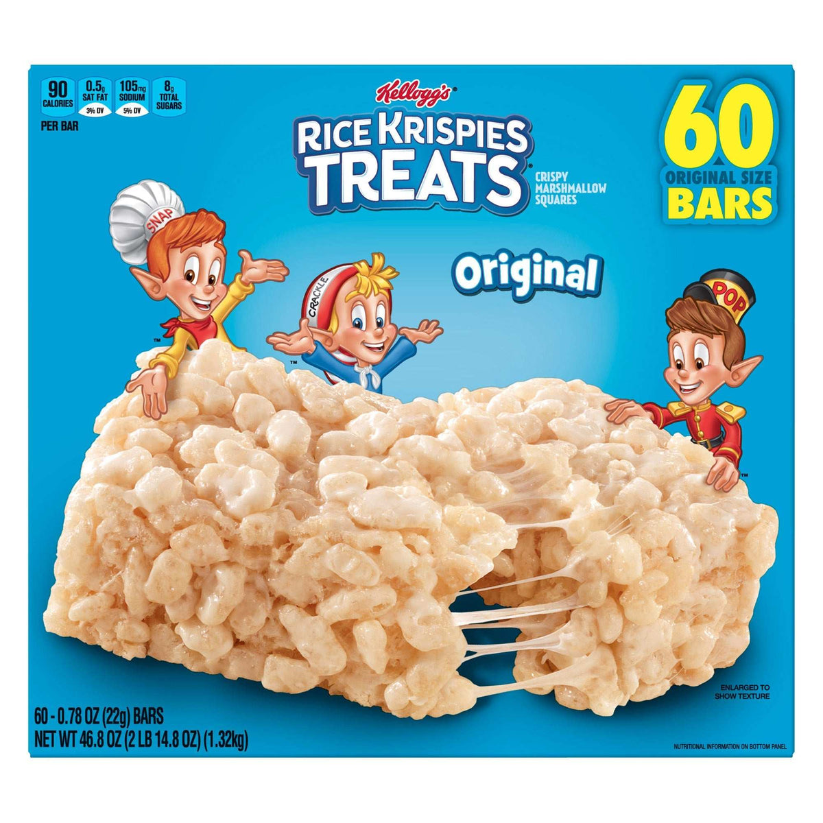 Kellogg's Rice Krispies Treats, 0.78 oz, 60-count