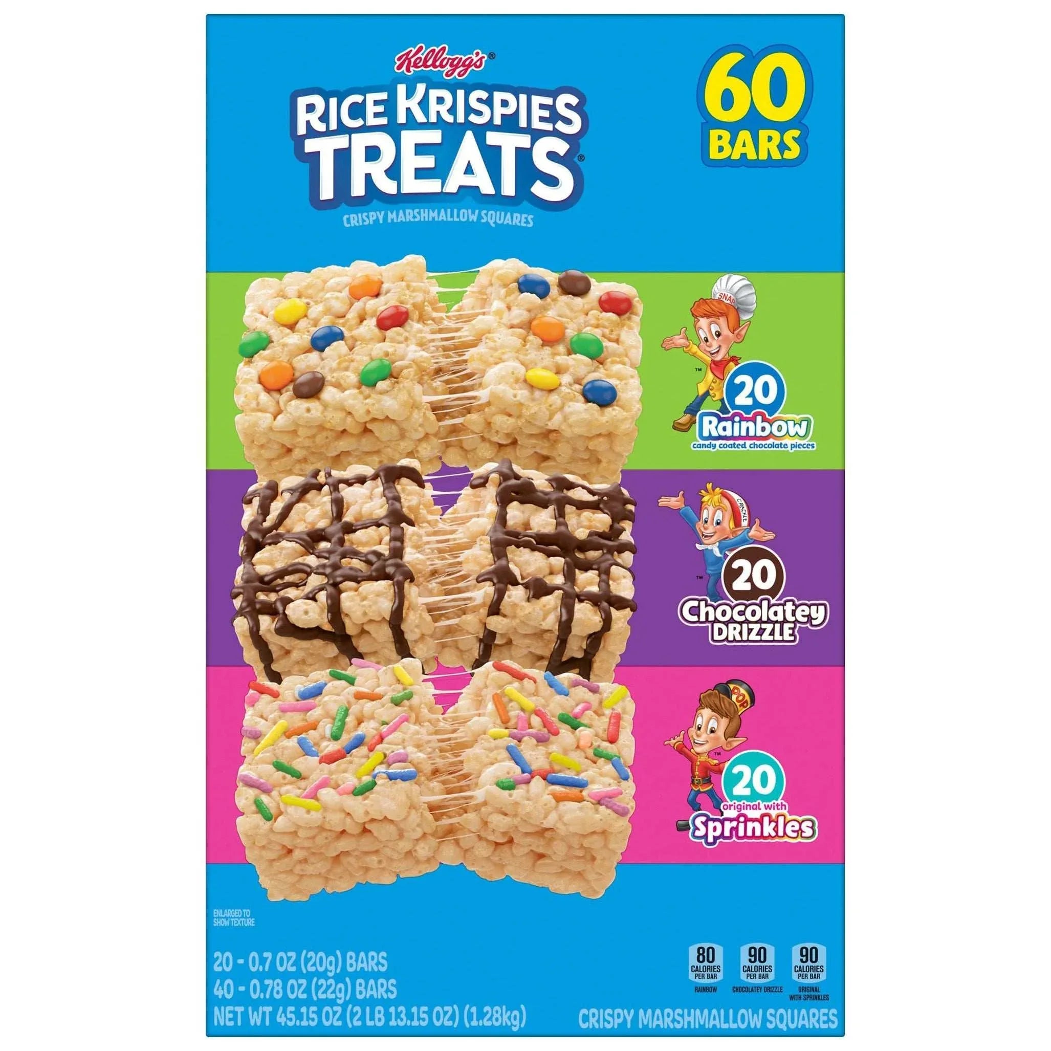 Kellogg's Rice Krispies Treats, Variety Pack, 60-count - USA MEGA SHOP