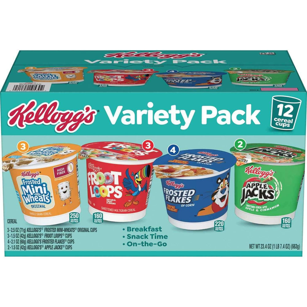 Kellogg's Variety Pack Single Serve Cereals, 12 pk. - USA MEGA SHOP
