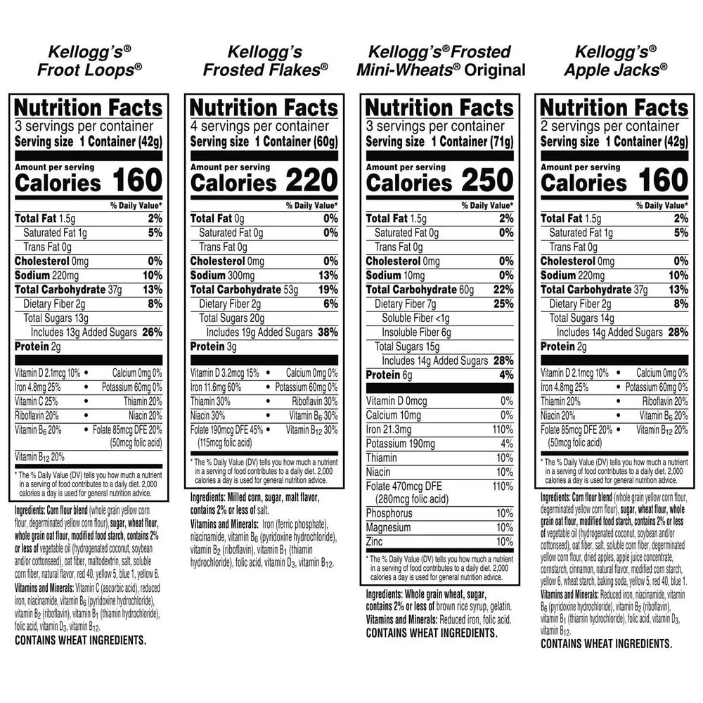 Kellogg's Cereal Cups, Family Variety Pack, 12-count - USA MEGA SHOP