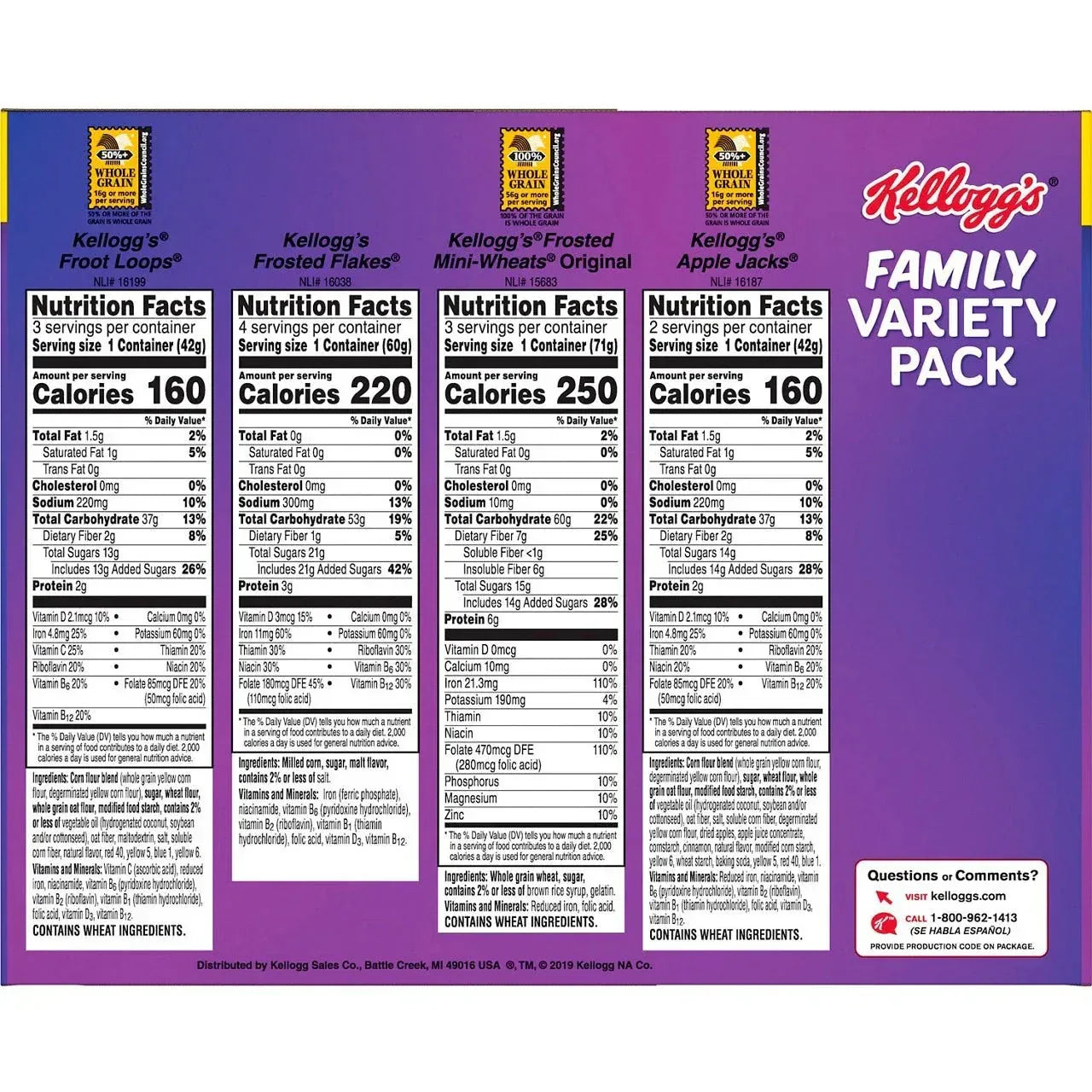 Kellogg's Cereal Cups, Family Variety Pack, 12-count - USA MEGA SHOP
