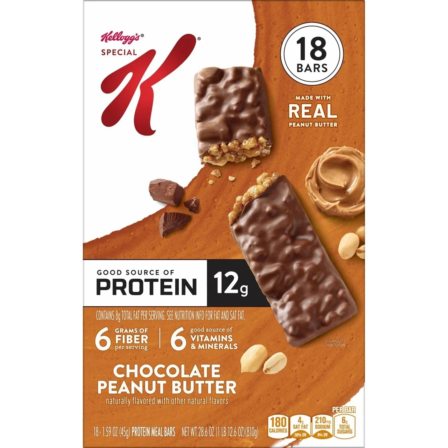 Kellogg's Special K Protein Bars Chocolate Peanut Butter, 18 ct.